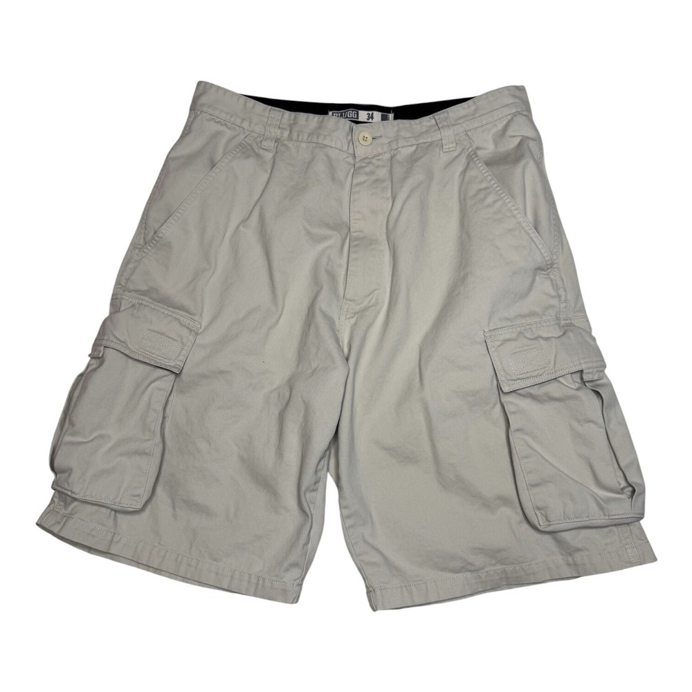 Men's Sz 34 PLUGG Light Tan Cargo Shorts 34 X 10.5